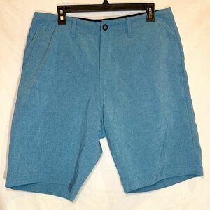 Volcom Surf & Turf 4 Way Stretch Men’s Blue Chino Flat Front Golf Shorts Size 33